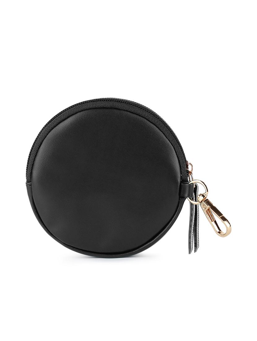 black leatherette (pu) regular pouch - 18044363 - Standard Image - 1