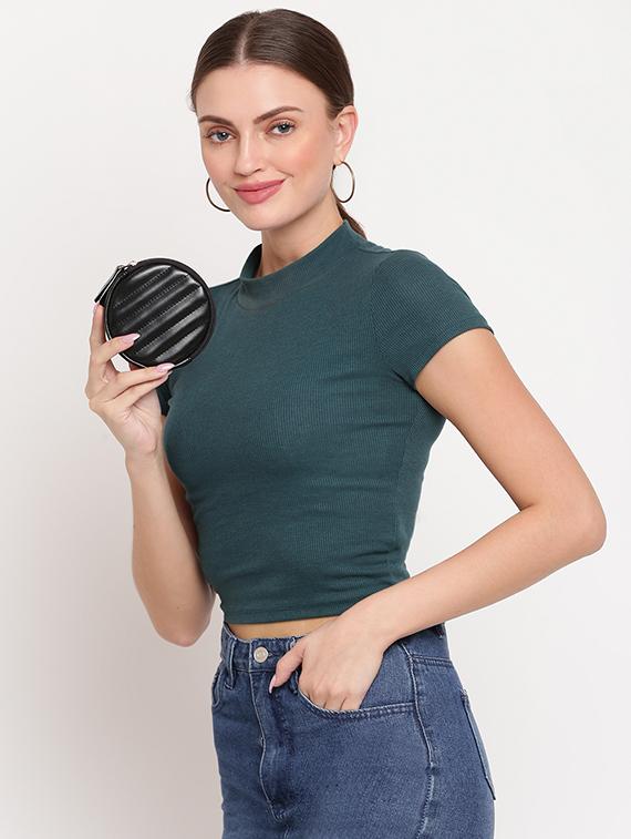 black leatherette (pu) regular pouch - 18044363 - Standard Image - 4