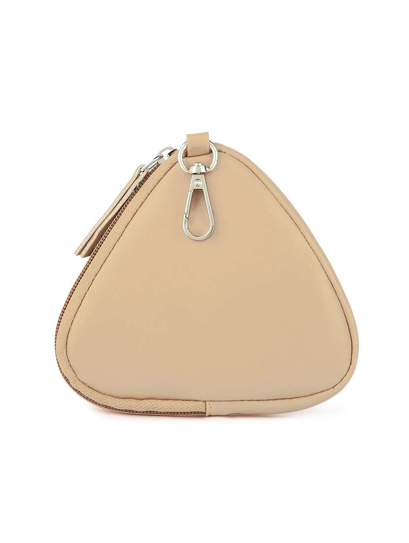 beige leatherette (pu) regular pouch - 18044370 -  Standard Image - 1
