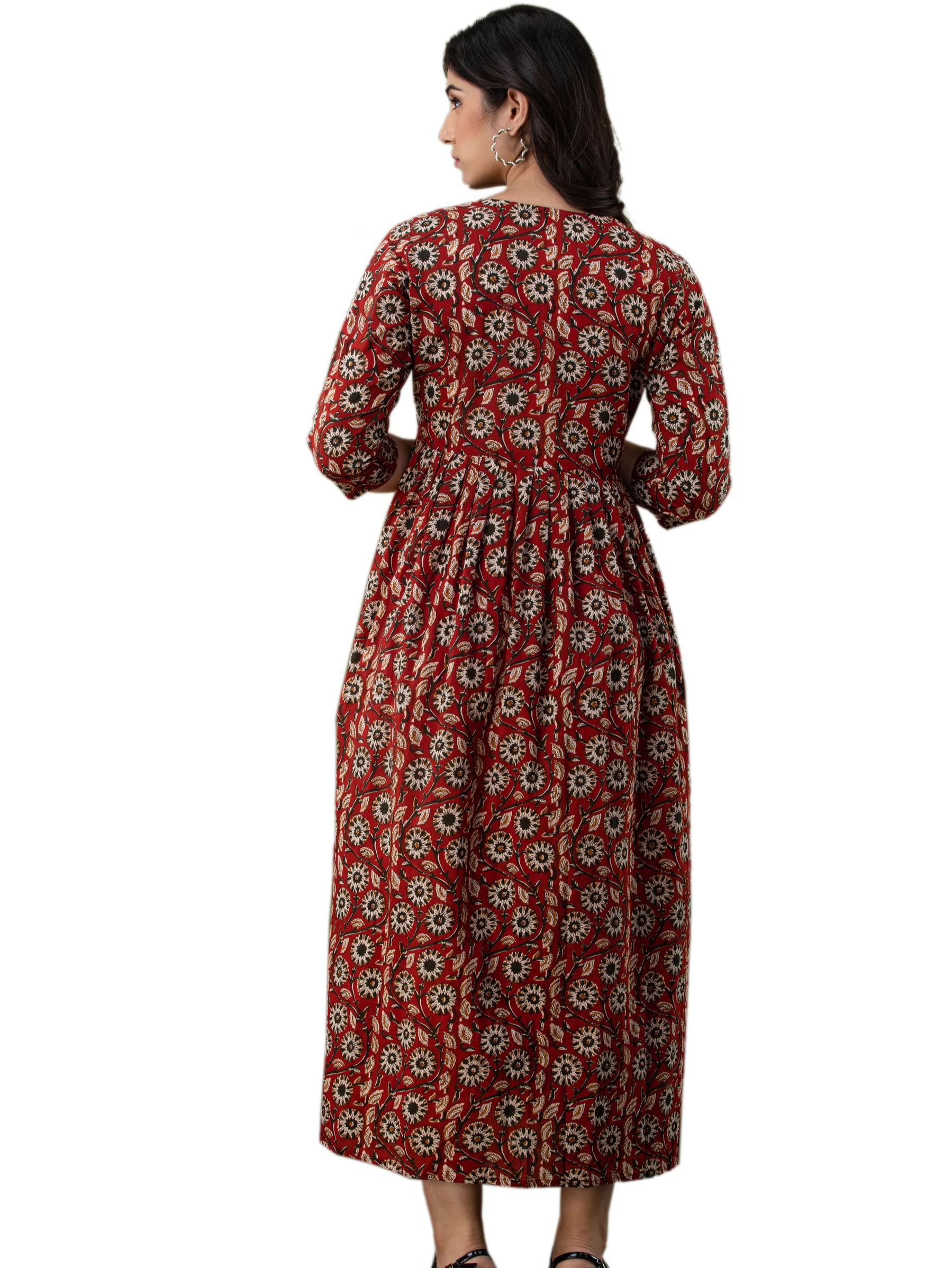 red cotton gown - 18044384 - Standard Image - 1