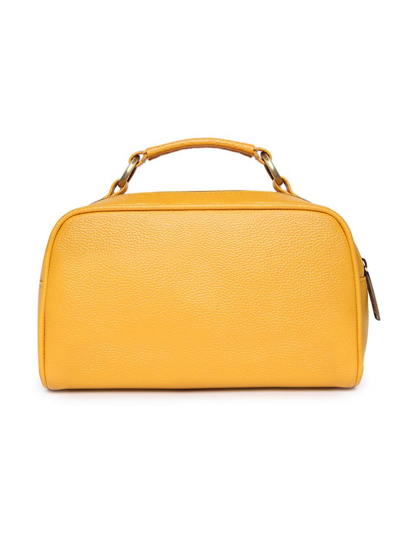 yellow leatherette (pu) regular pouch - 18044586 -  Standard Image - 1