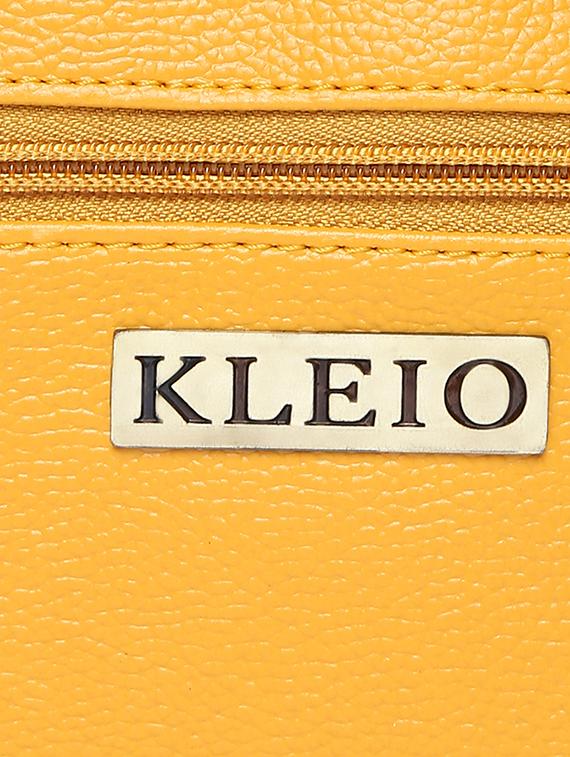 yellow leatherette (pu) regular pouch - 18044586 - Standard Image - 4