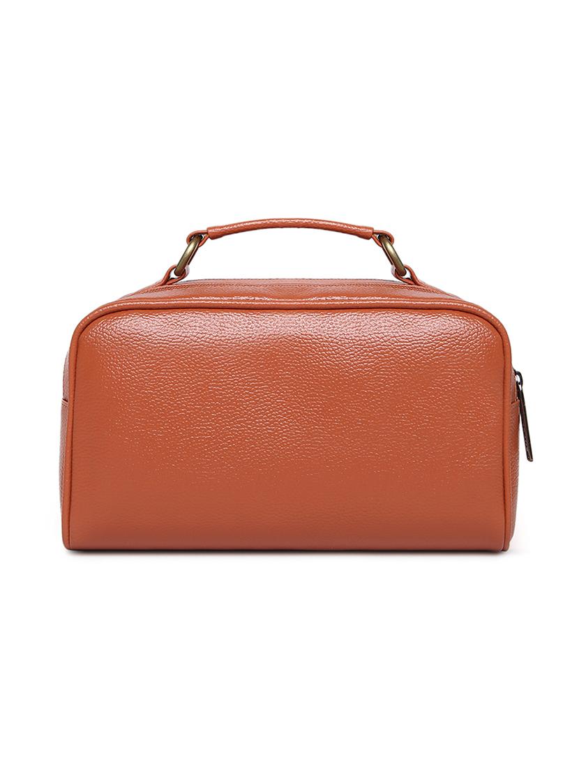 tan leatherette (pu) regular pouch - 18044590 -  Standard Image - 1