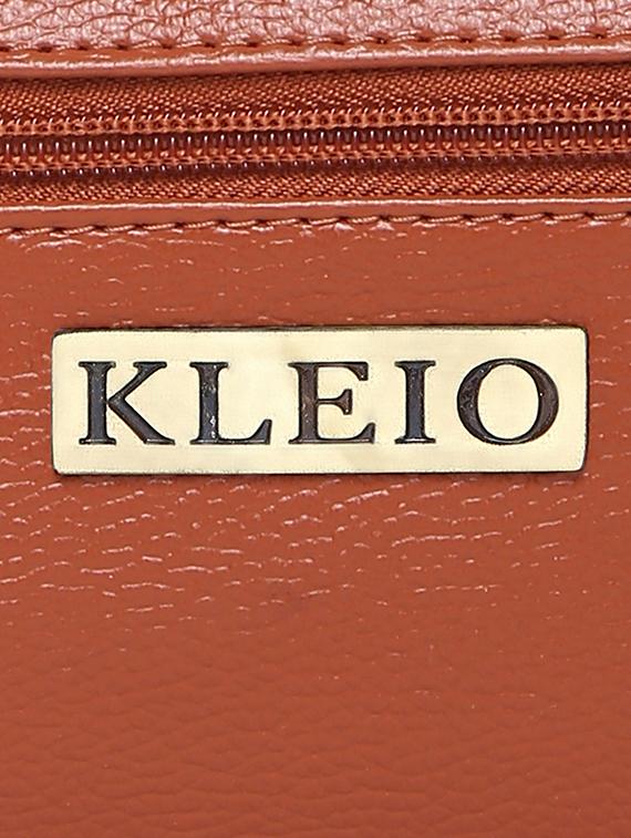 tan leatherette (pu) regular pouch - 18044590 - Standard Image - 4