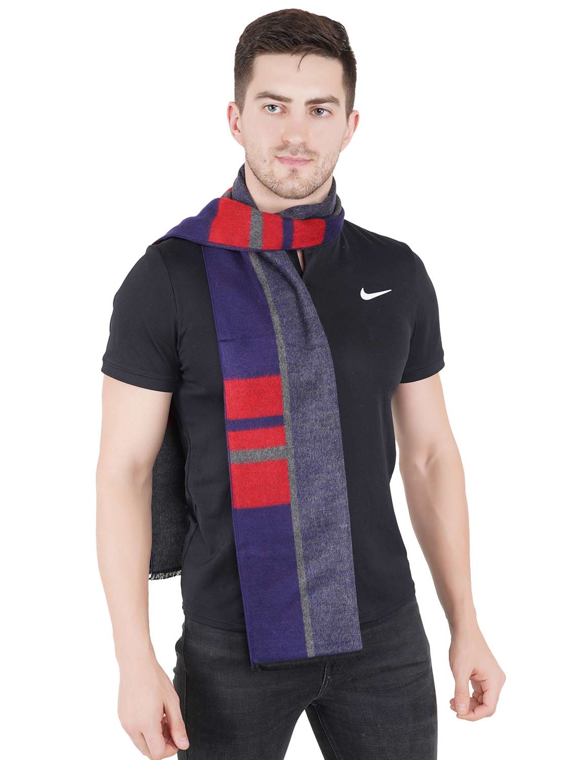 multi colored wool muffler - 18044736 -  Standard Image - 1