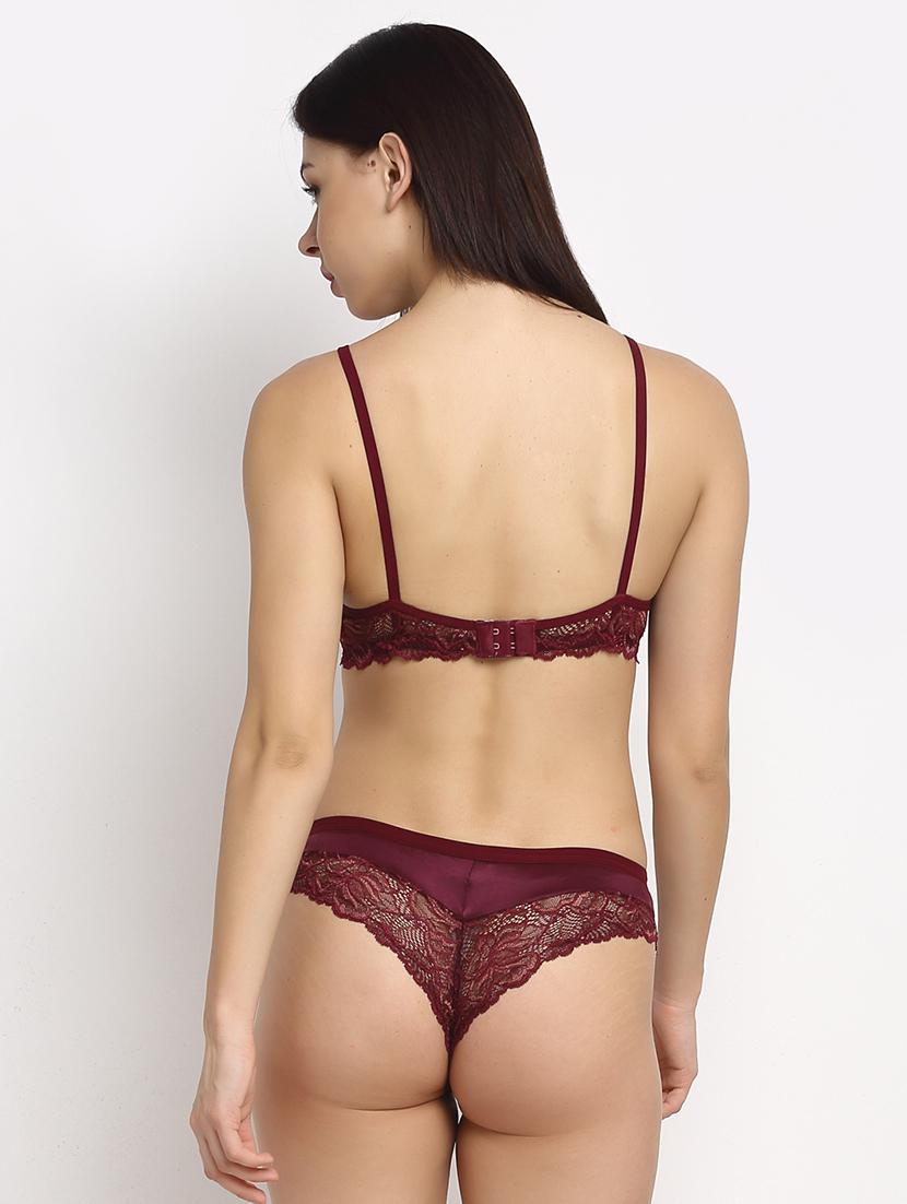 set of 2 laced bra & panty set - 18045129 - Standard Image - 4