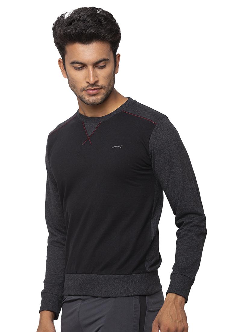 black color block t-shirt - 18045367 - Standard Image - 1