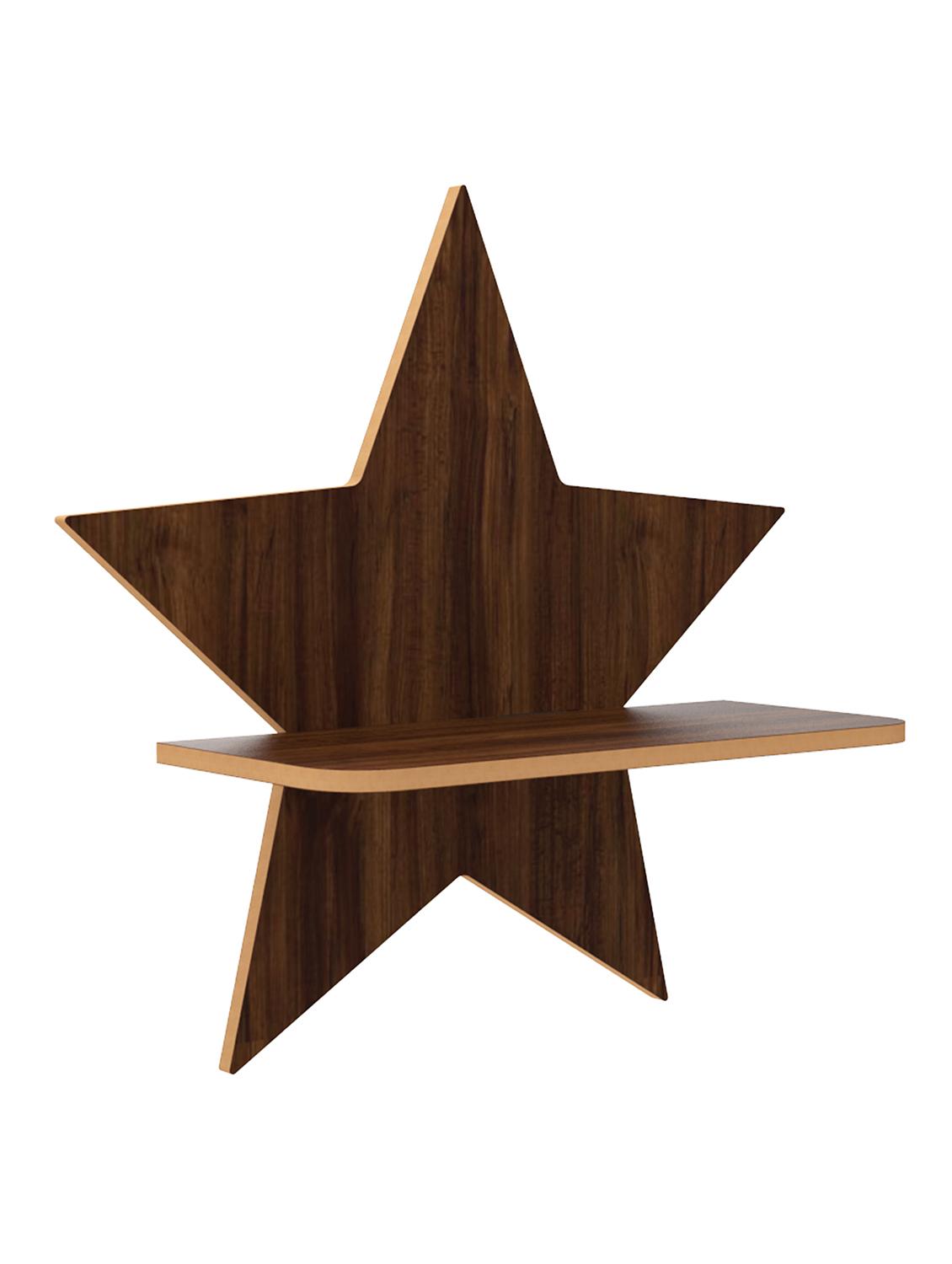 star wall shelf wall mounted floating shelves innovative wall hanging (dark brown) - 18045672 -  Standard Image - 1