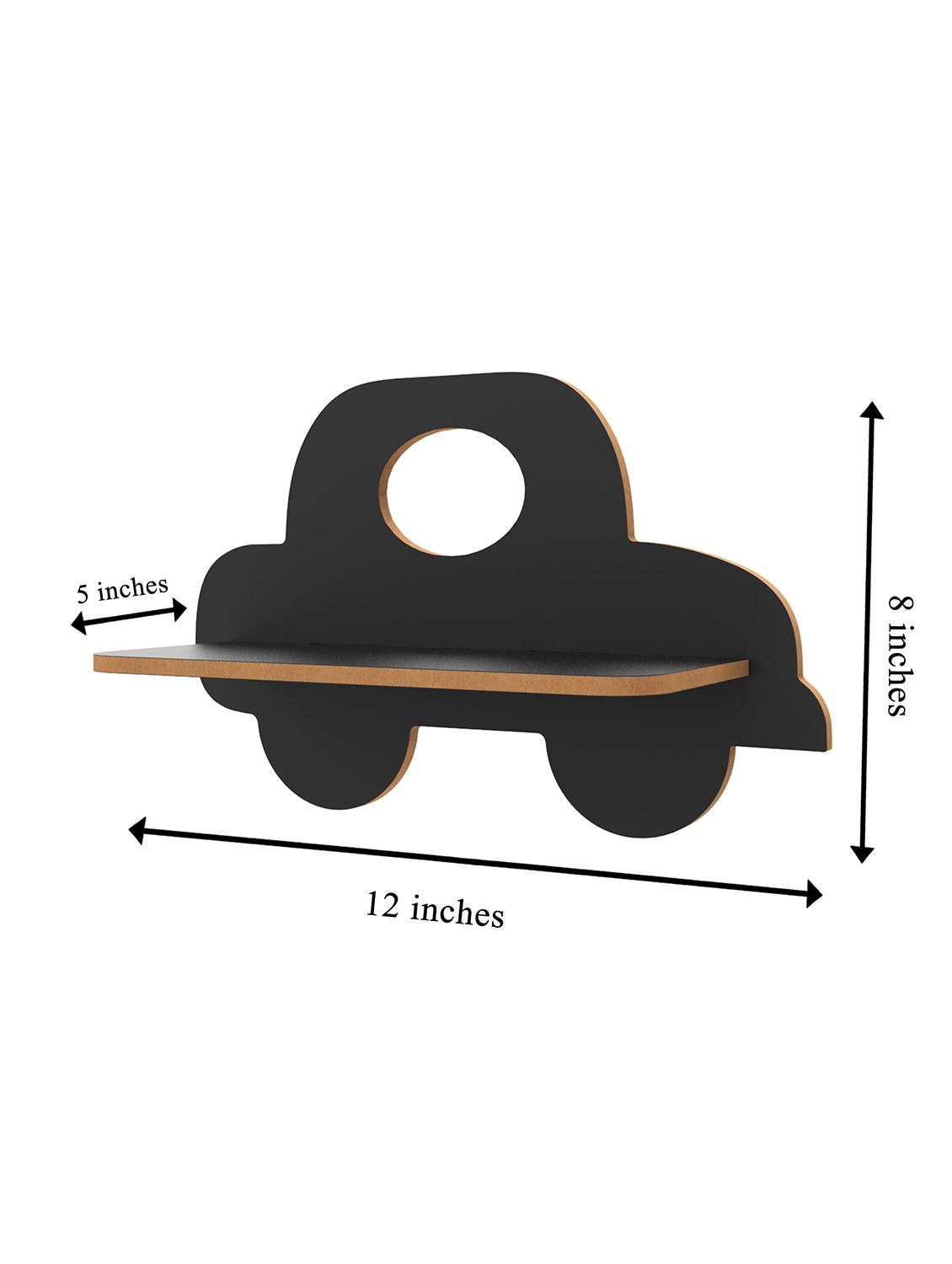 car toy wall shelf mdf made wall mounted floating shelves innovative wall hanging (dark brown) - 18045677 - Standard Image - 4