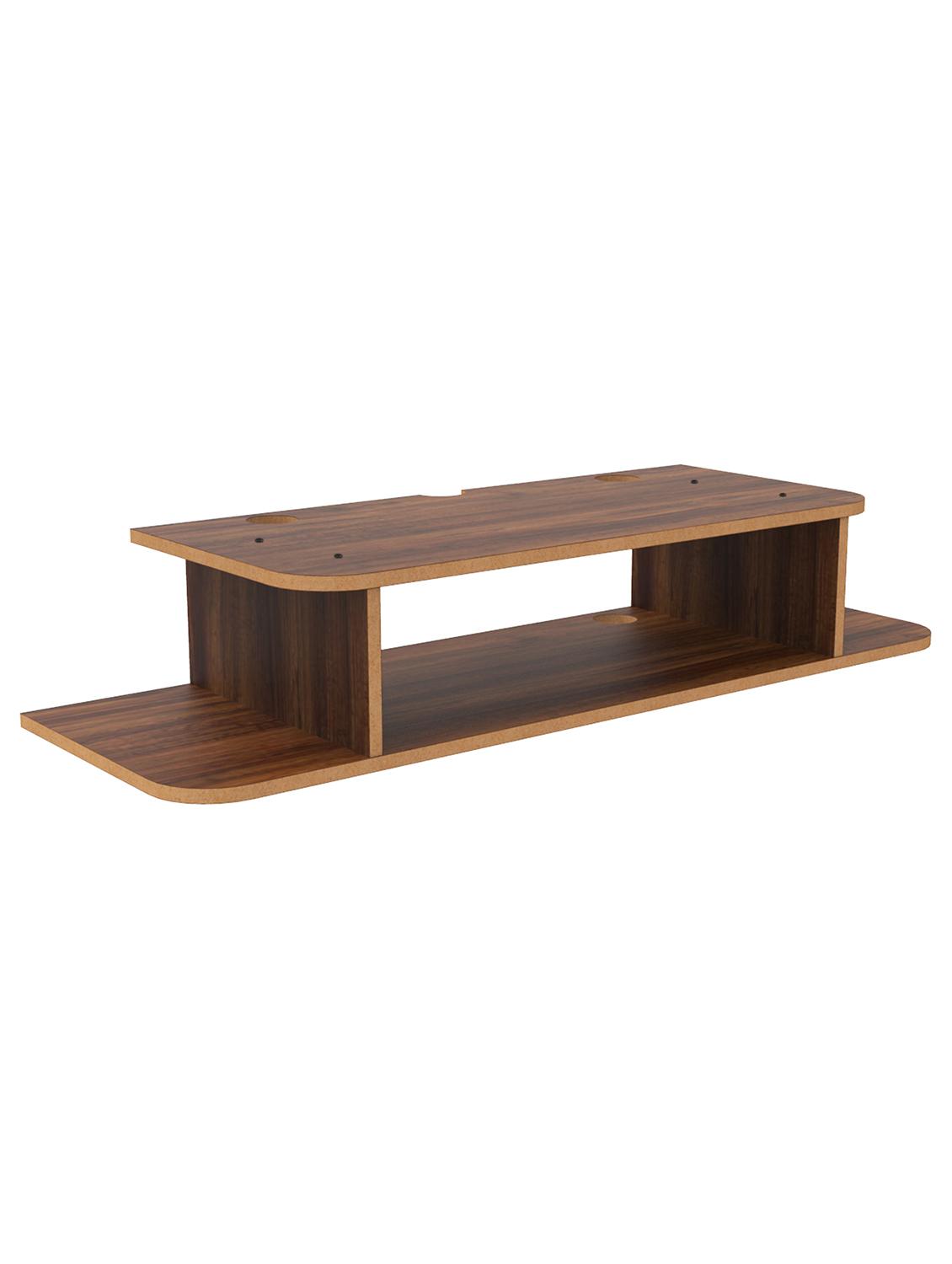 home sparkle straight set top box holder floating shelf (dark brown) - 18045679 - Standard Image - 1