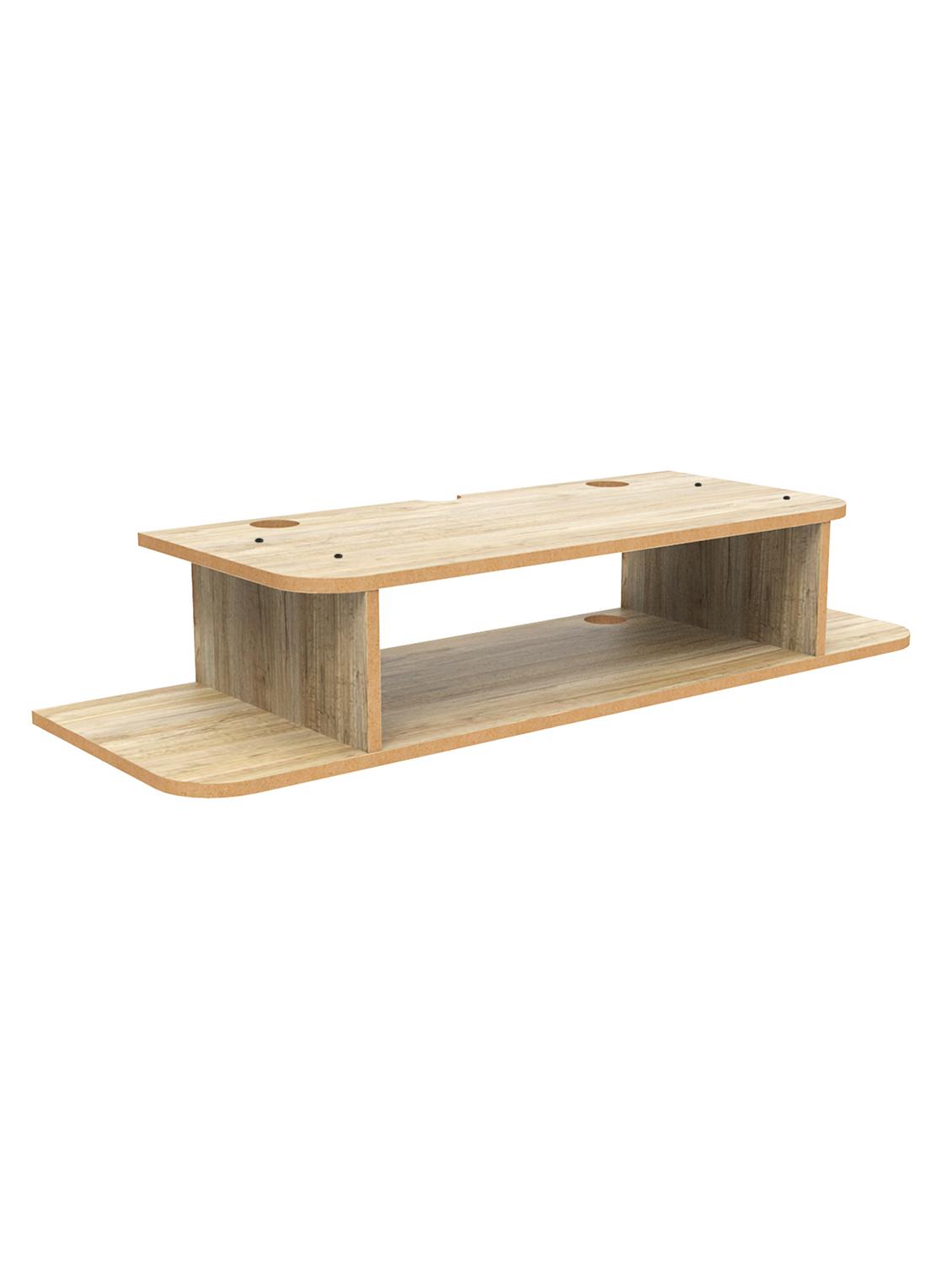 home sparkle straight set top box holder floating shelf (dark brown) - 18045680 -  Standard Image - 1