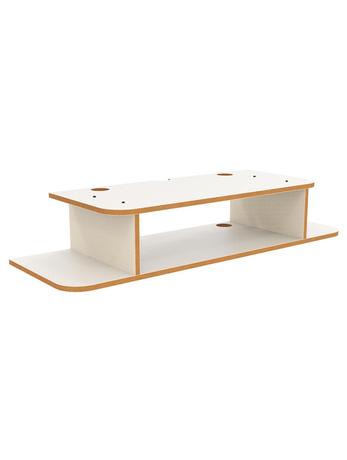home sparkle straight set top box holder floating shelf (dark brown) - 18045682 - Standard Image - 4