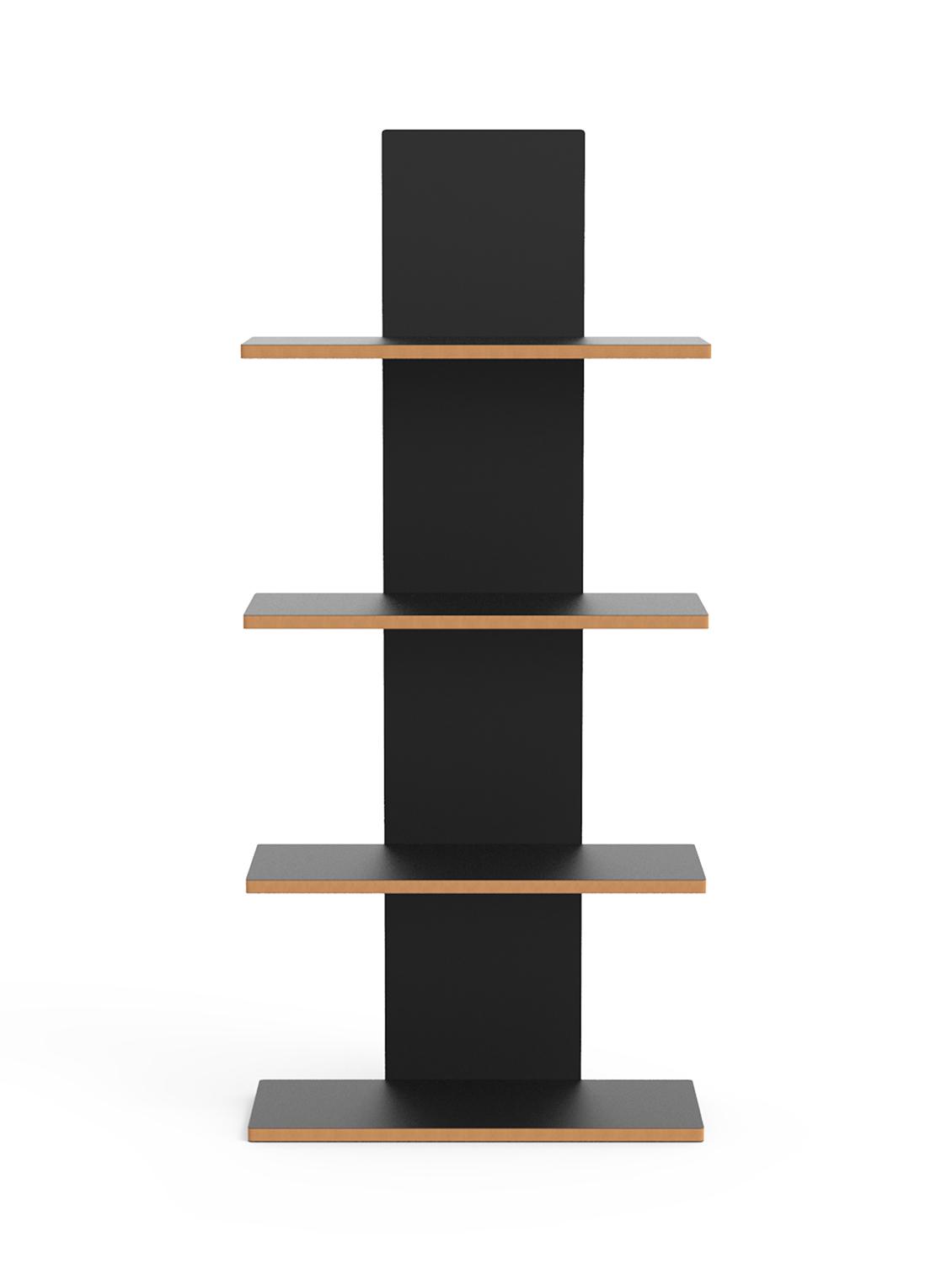 home sparkle utility column spine floating wall shelf (dark brown) - 18045685 - Standard Image - 1