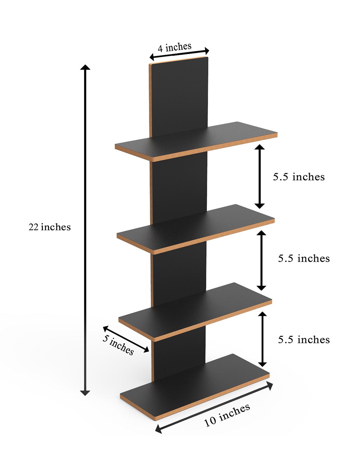 home sparkle utility column spine floating wall shelf (dark brown) - 18045685 - Standard Image - 4