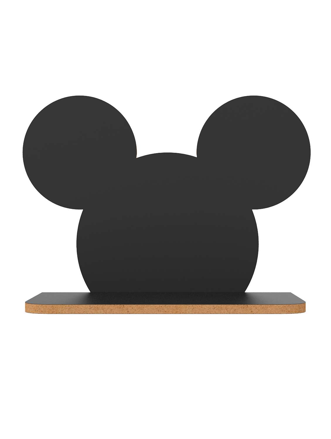 home sparkle mickey mouse shaped wall shelf mdf wall shelf rack wall mounted floating shelves (dark brown) - 18045717 -  Standard Image - 1