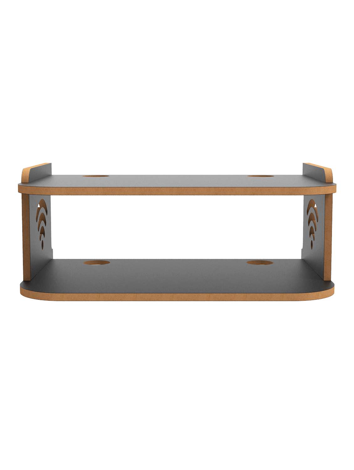 home sparkle set top box holder wall mount wall shelf setup box holder/wifi router holder (dark brown) - 18045723 -  Standard Image - 1