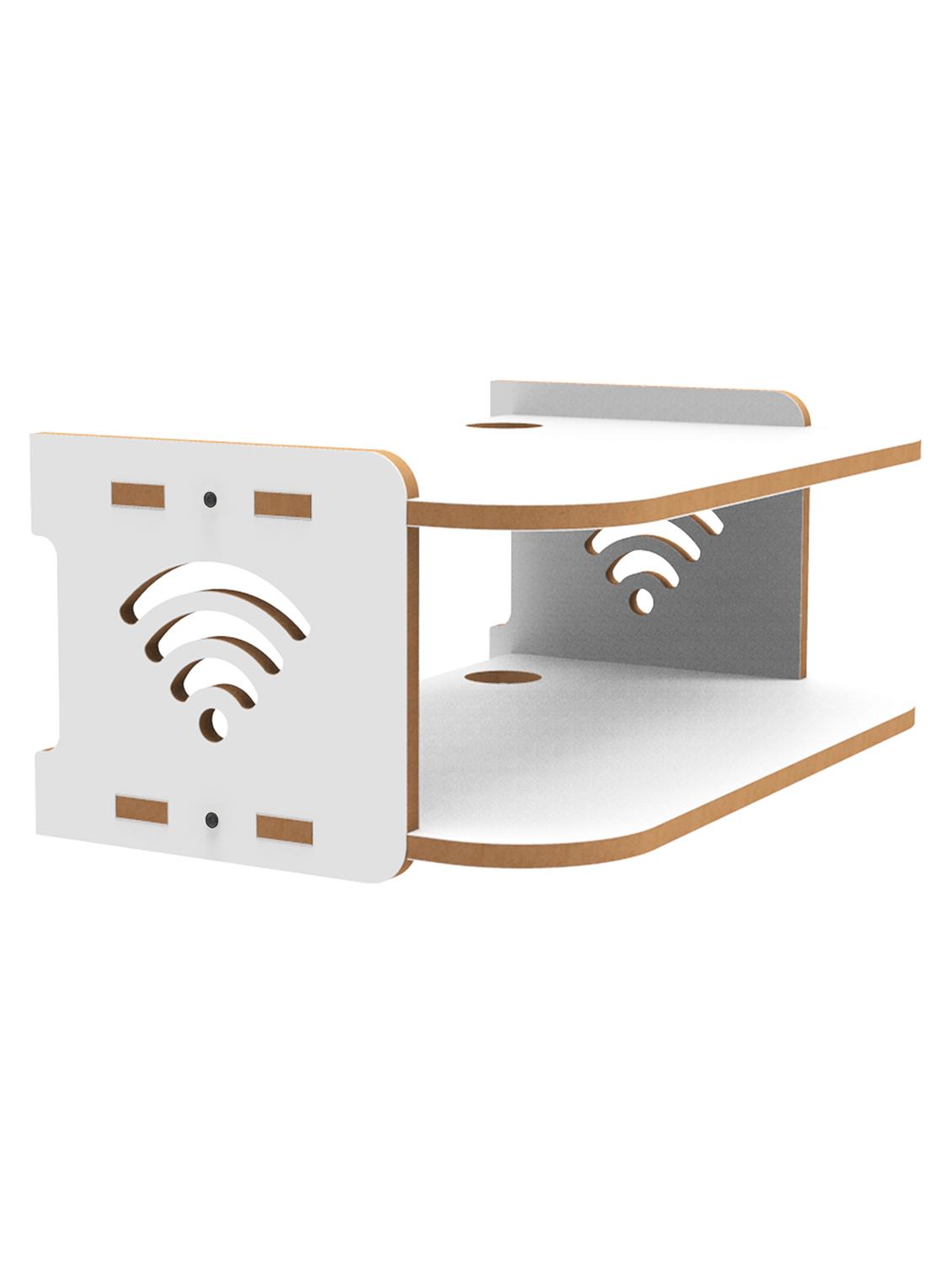 home sparkle set top box holder wall mount wall shelf setup box holder/wifi router holder (dark brown) - 18045724 - Standard Image - 1