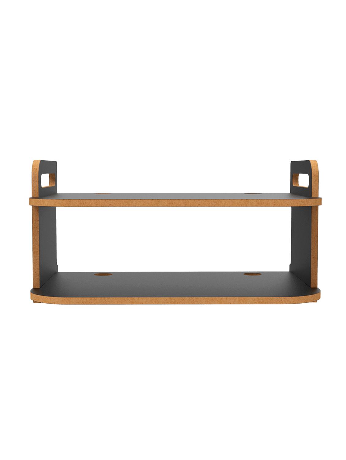 home sparkle set top box holder wall mount wall shelf setup box holder/wifi router holder (dark brown) - 18045735 - Standard Image - 1