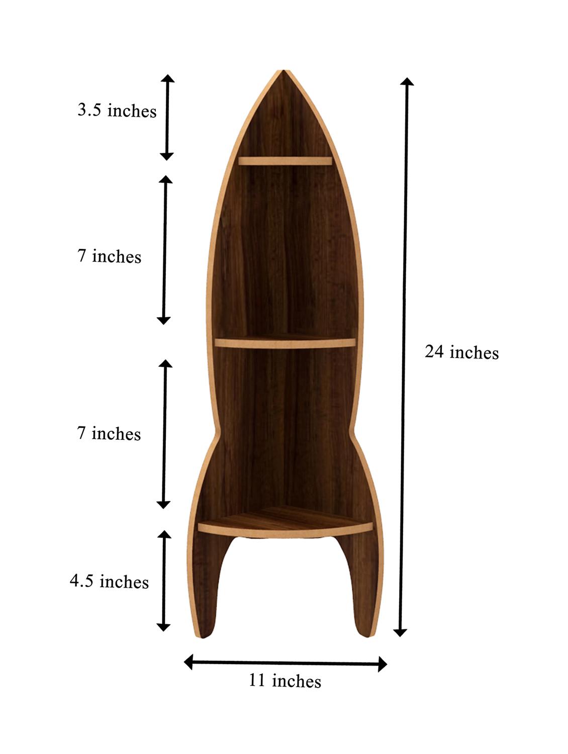 home sparkle rocket shaped wall shelf mdf wall shelf rack wall mounted floating shelves - 18045737 - Standard Image - 4