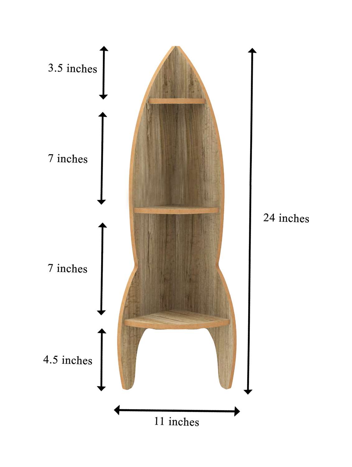 home sparkle rocket shaped wall shelf mdf wall shelf rack wall mounted floating shelves - 18045738 -  Standard Image - 4