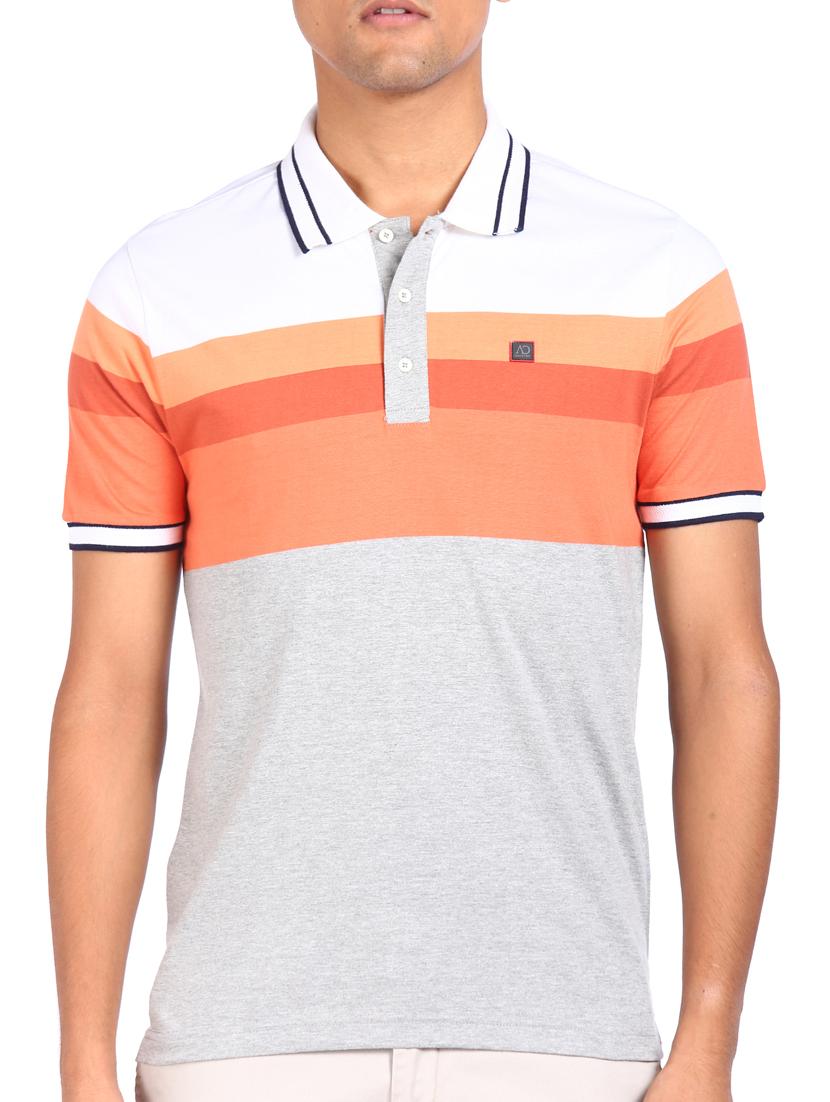 grey striped polo t-shirt - 18045875 - Standard Image - 4