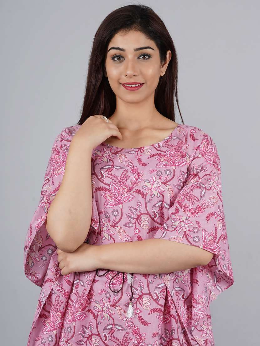 round neck printed nightwear pajama set  - 18046295 -  Standard Image - 4