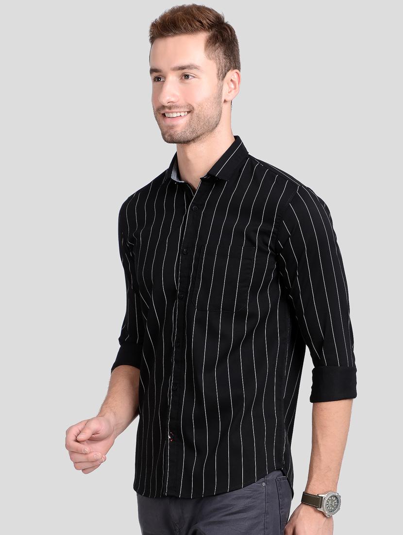 black striped casual shirt - 18046897 - Standard Image - 1