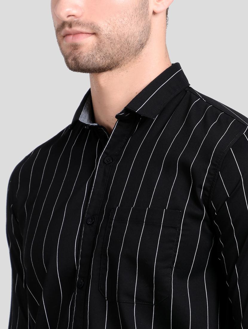 black striped casual shirt - 18046897 - Standard Image - 4
