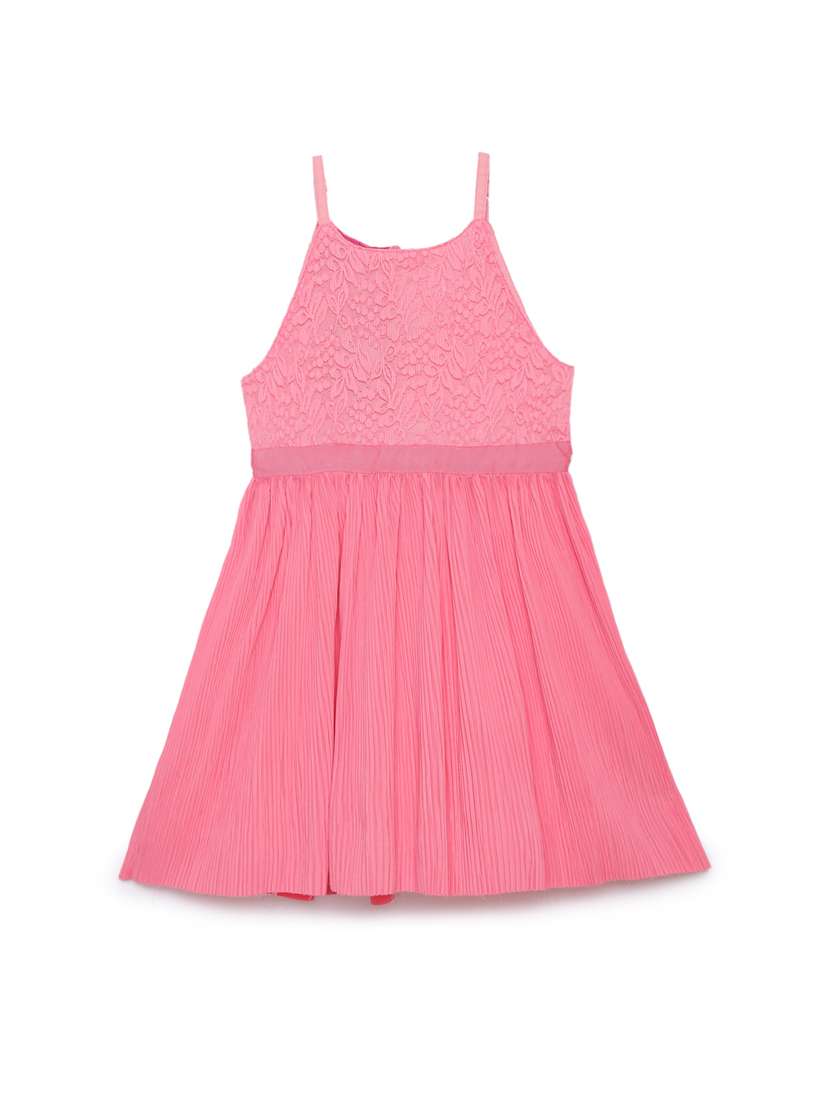 Girls Shoulder Strap Sleeveless Frock - 18047107 -  Standard Image - 1