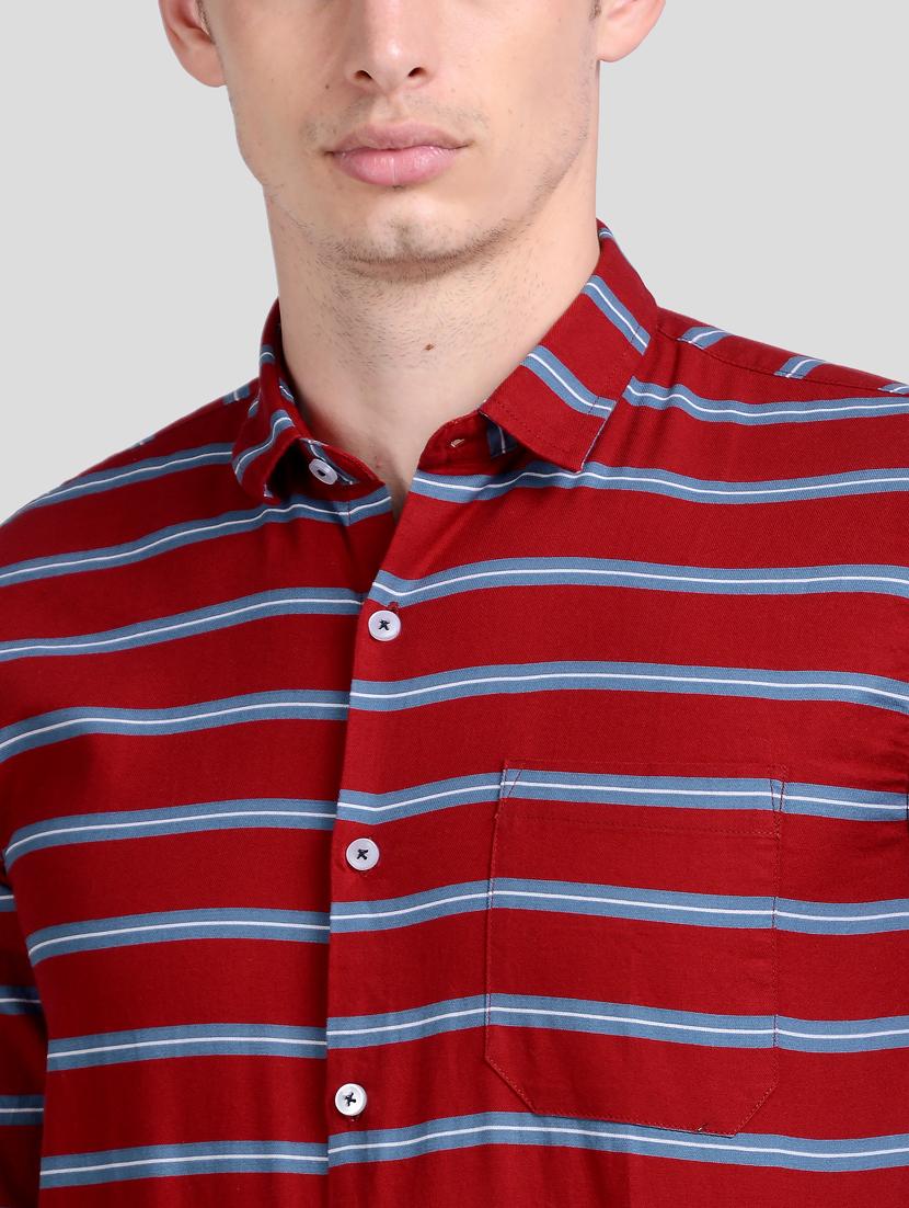 red striped casual shirt - 18047224 - Standard Image - 4