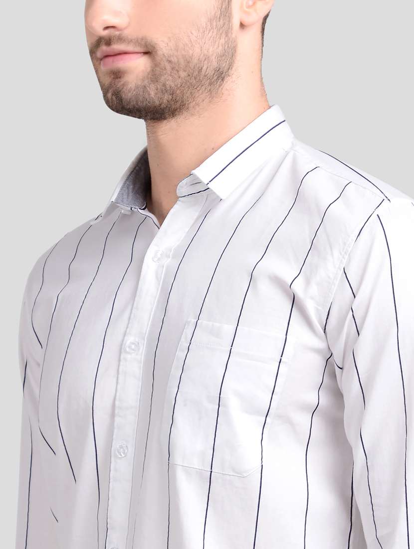 white striped casual shirt - 18047358 -  Standard Image - 4