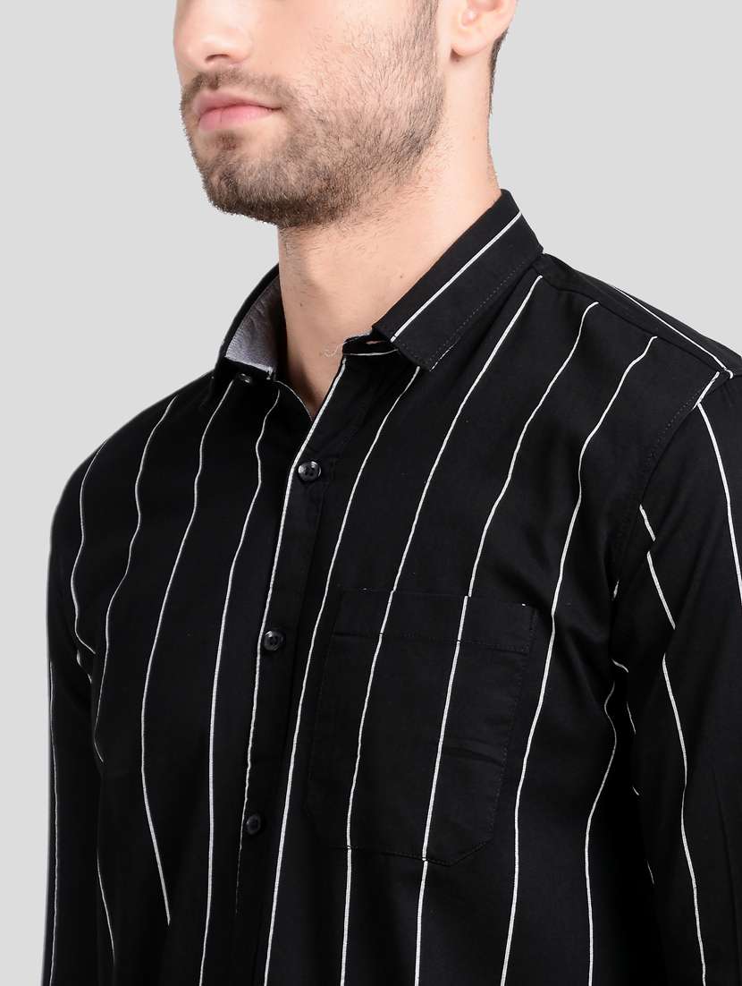 black striped casual shirt - 18047360 -  Standard Image - 4