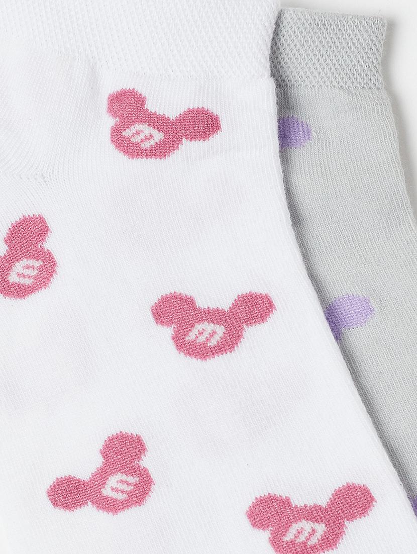 women pack of 2 printed ankle length socks - 18047618 - Standard Image - 4