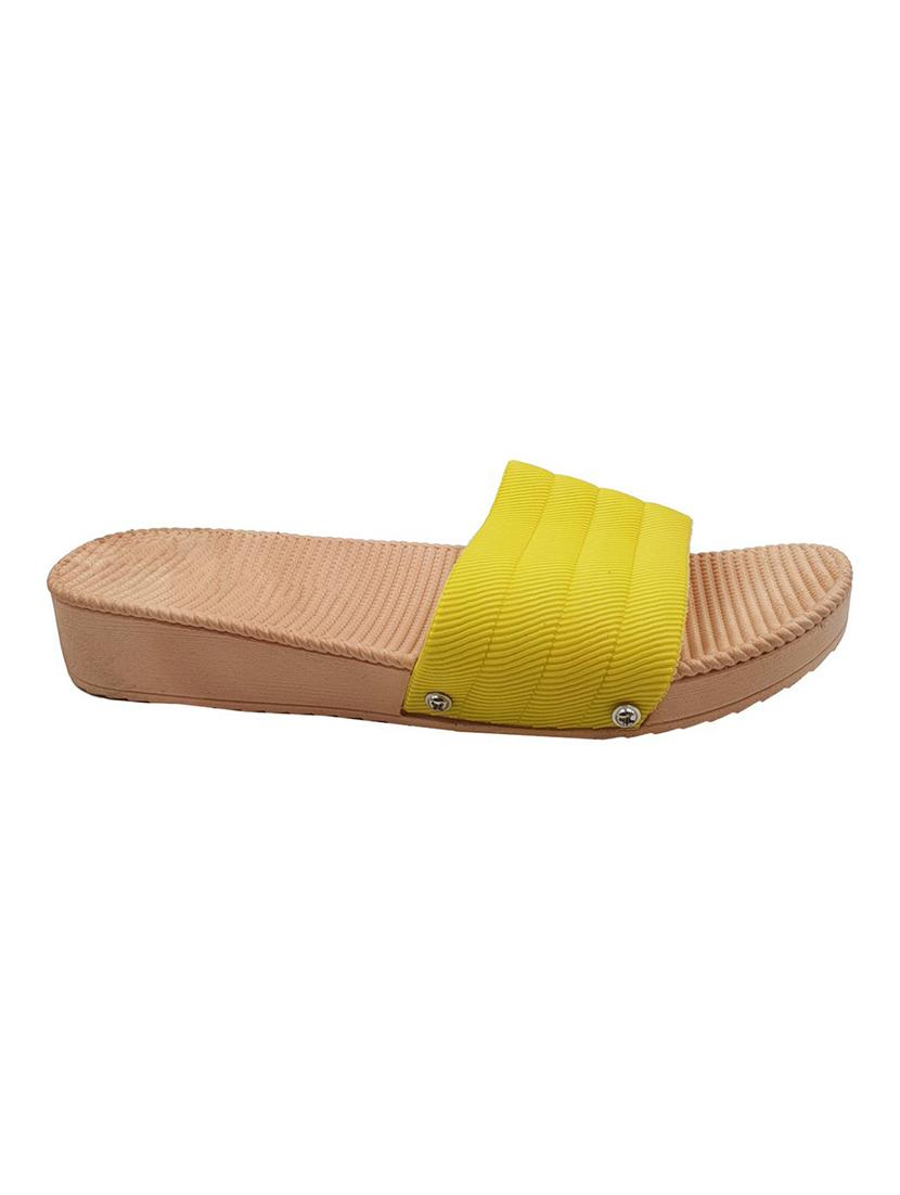 yellow resin flip flops - 18047802 - Standard Image - 1