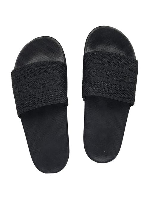 black resin slides flip flops - 18047820 - Standard Image - 0