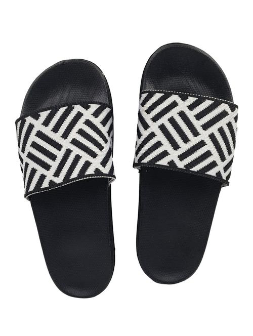 black resin slides flip flops - 18047823 - Standard Image - 0