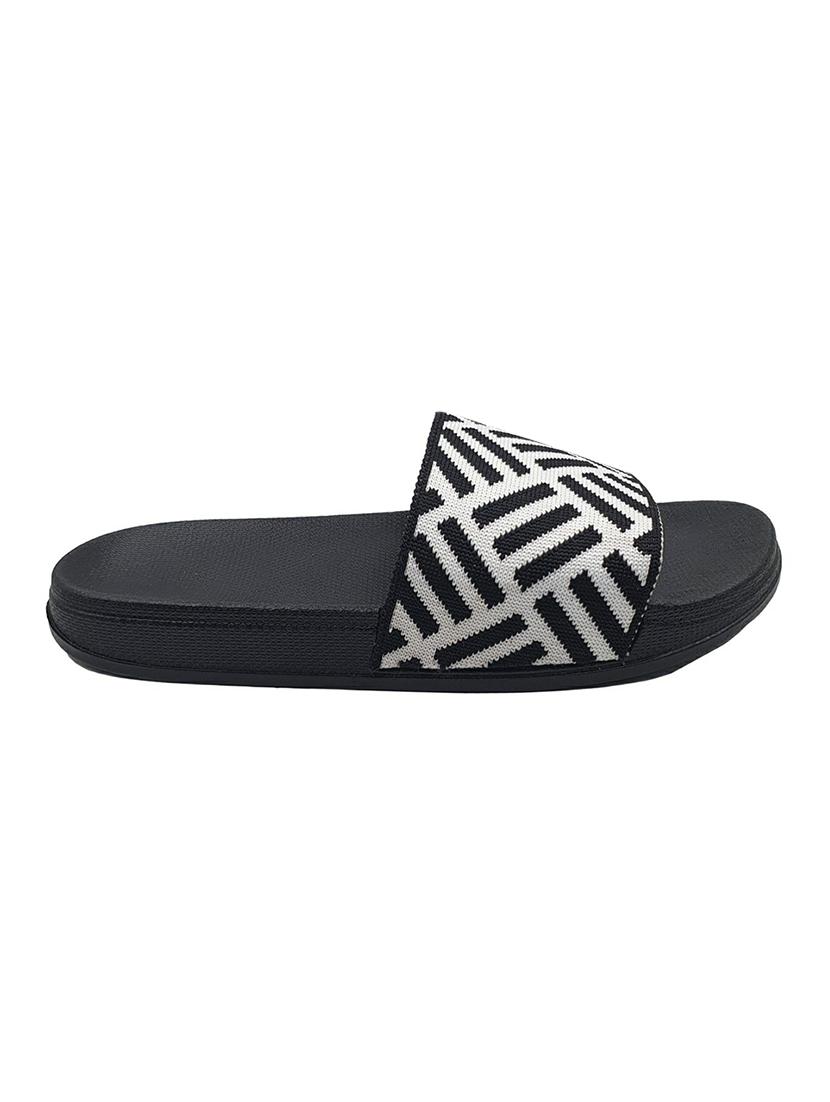 black resin slides flip flops - 18047823 -  Standard Image - 1