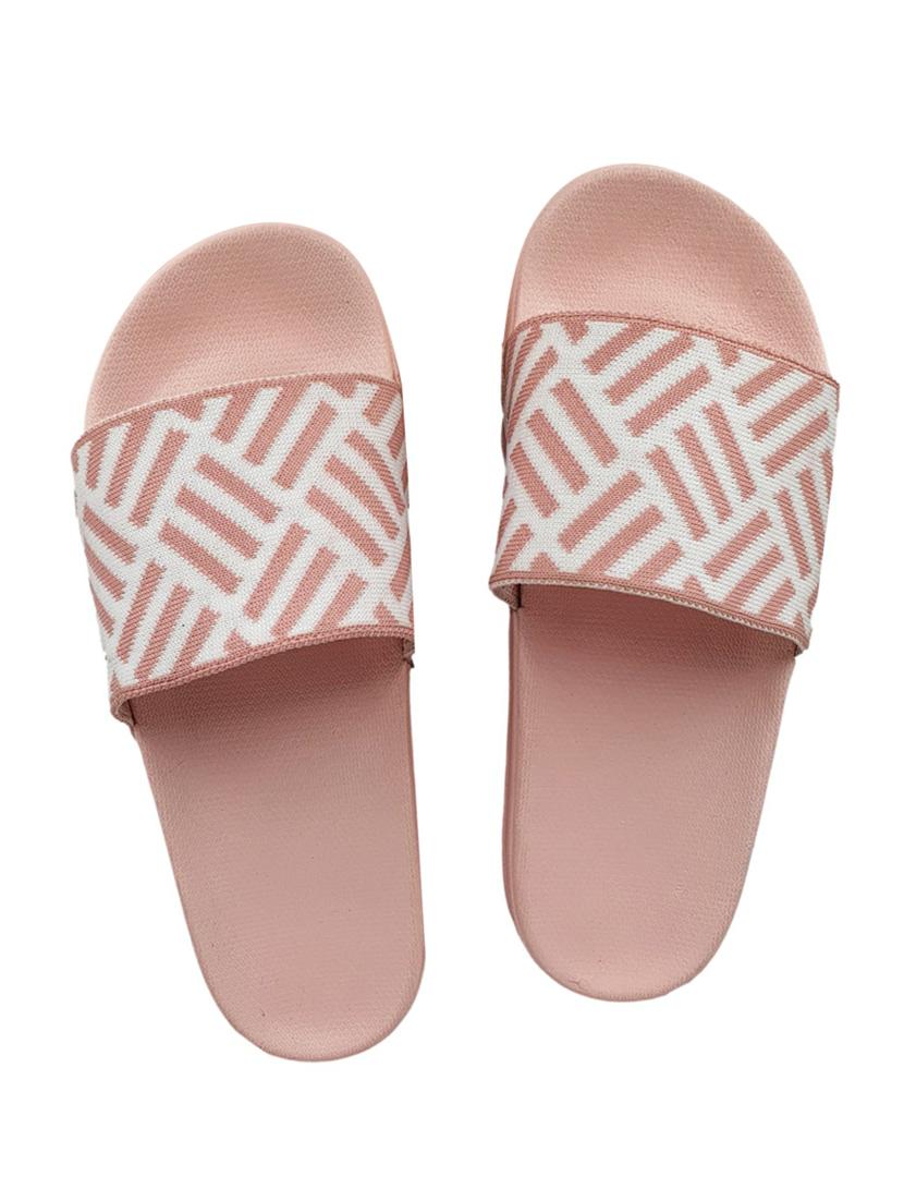 pink resin slides flip flops - 18047824 - Zoom Image - 0