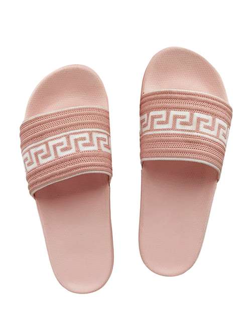 pink resin slides flip flops - 18047827 - Standard Image - 0