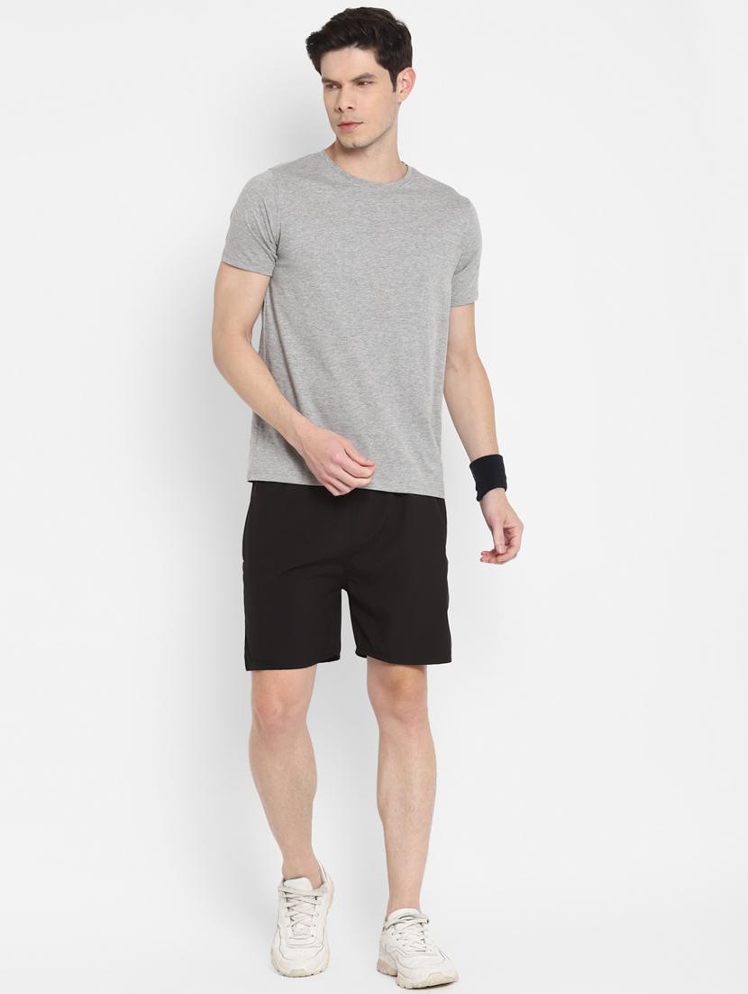 grey solid t-shirt - 18048022 - Standard Image - 4