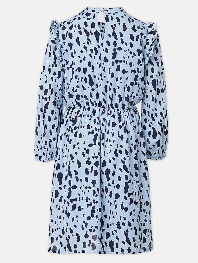 girls mock neck bishop sleeve frock - 18048144 - Standard Image - 1