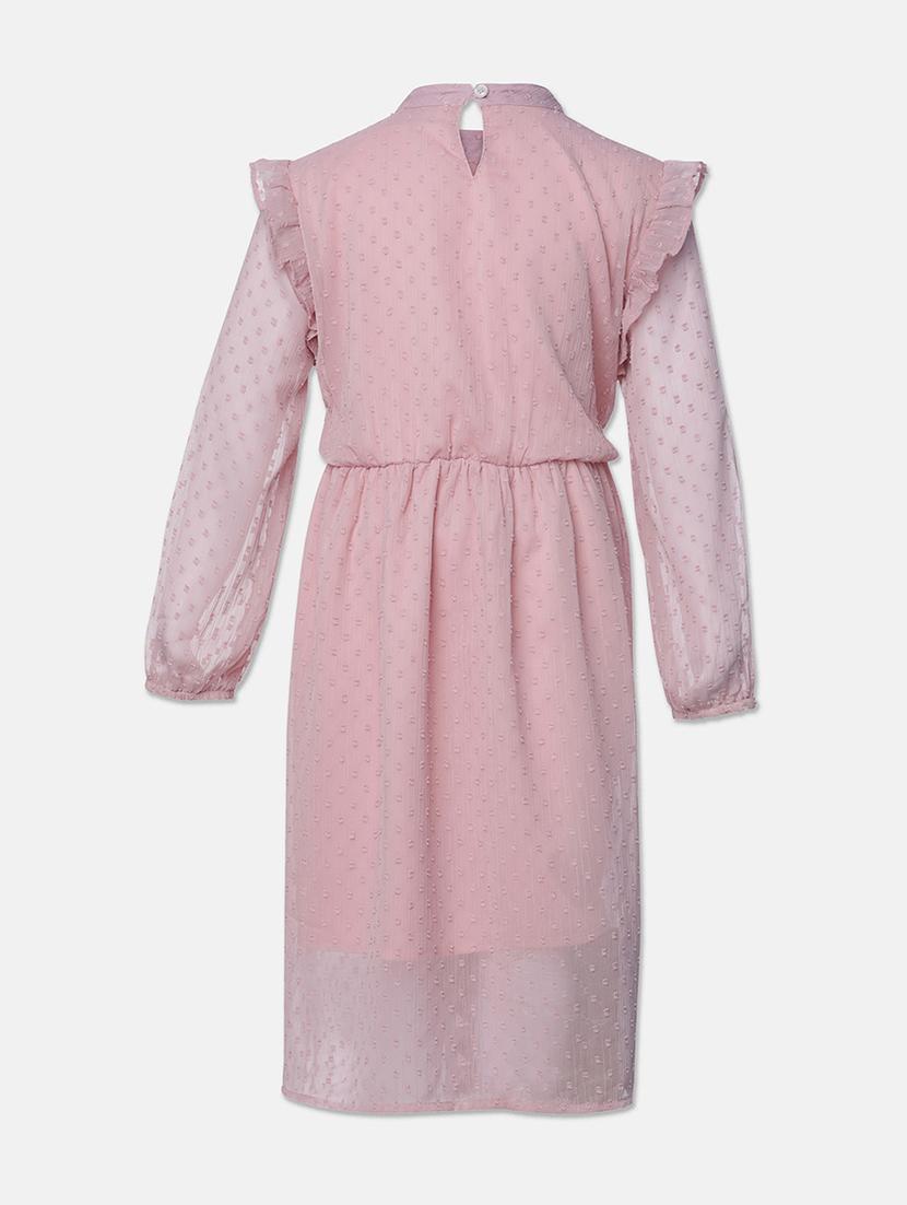 girls mock neck long sleeves frock - 18048146 - Standard Image - 1