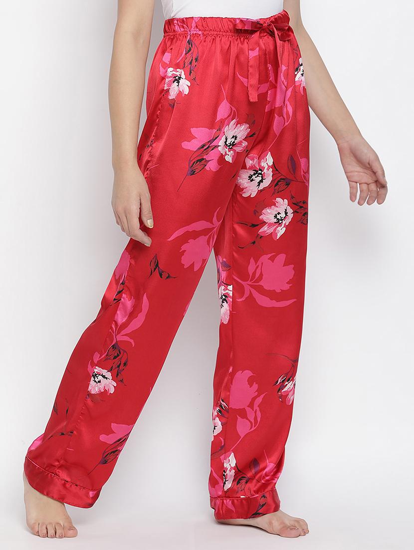 drawstring waist floral pajama - 18048180 -  Standard Image - 1
