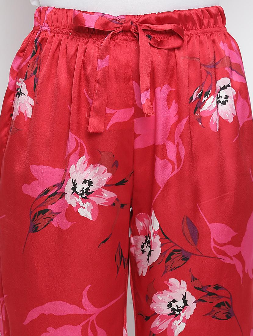 drawstring waist floral pajama - 18048180 - Standard Image - 4