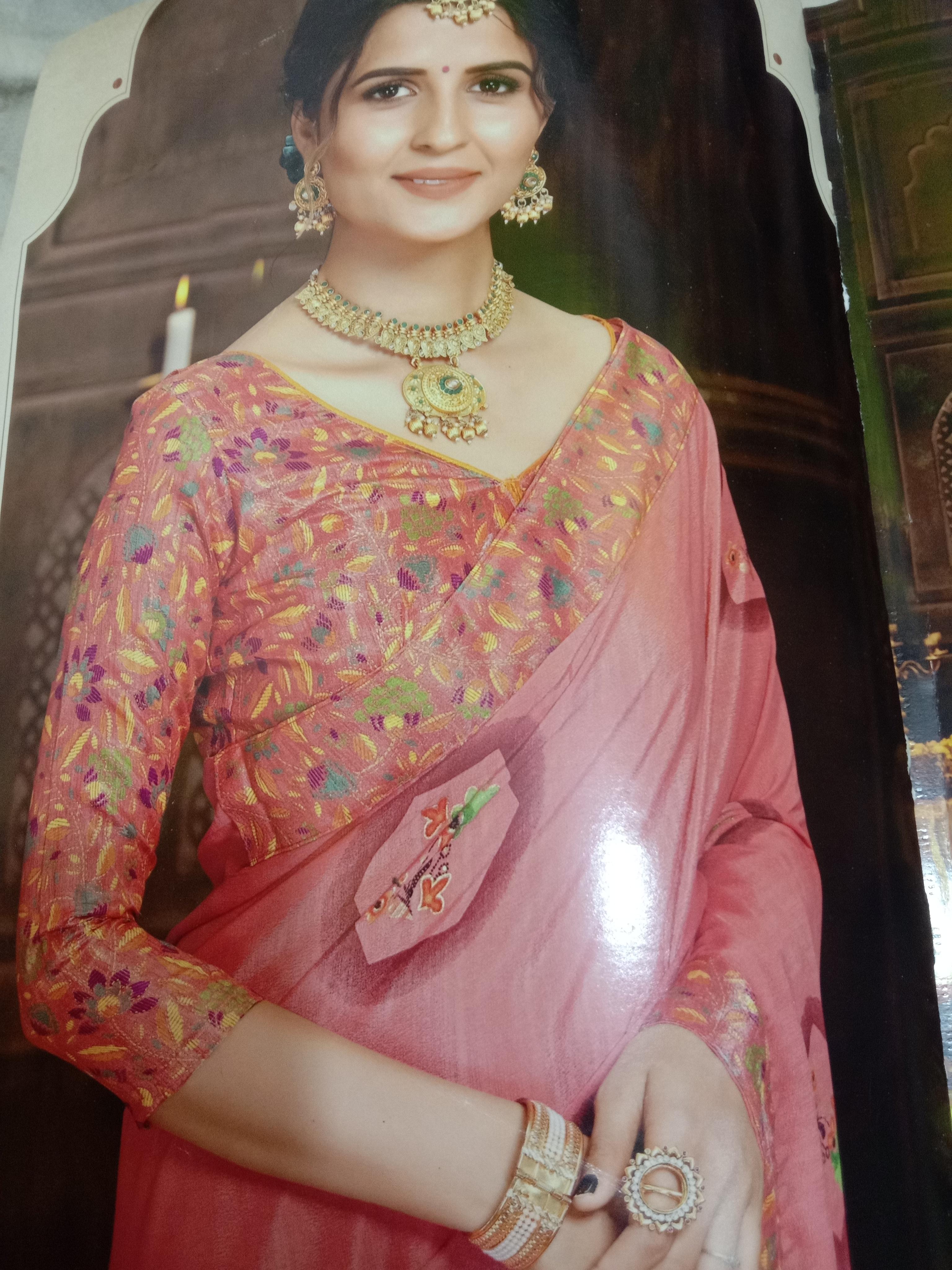 sarees in the satin - 18049118 - Standard Image - 1