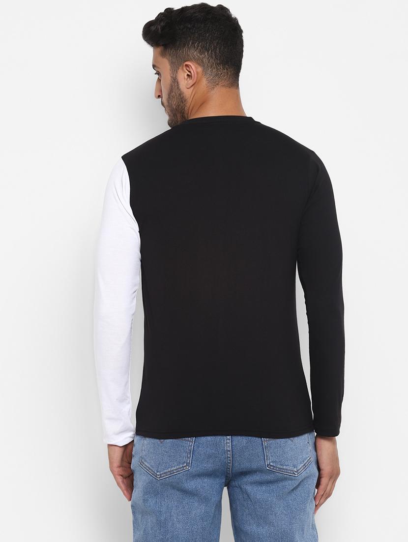 black color block t-shirt - 18049826 - Standard Image - 1