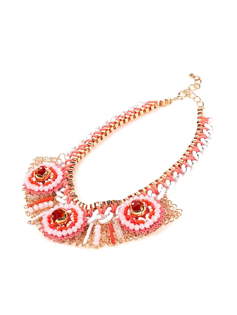 heavily beaded statement necklace - 18049986 -  Standard Image - 1