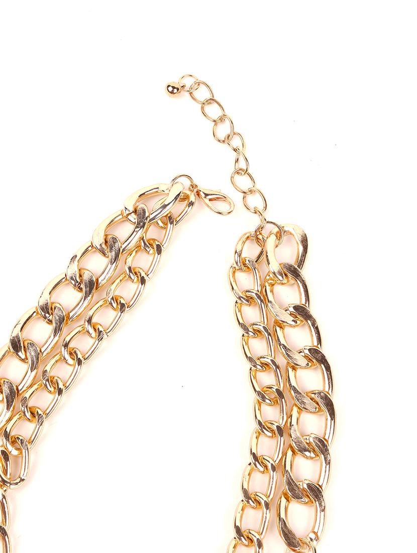 floral embellished chunky chain -peach - 18049988 -  Standard Image - 1
