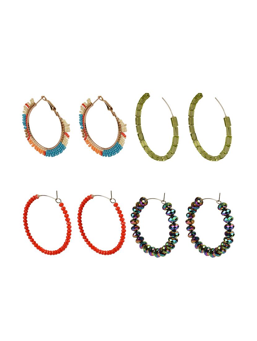 multi colored ceramic combo's. earring - 18050560 -  Standard Image - 1