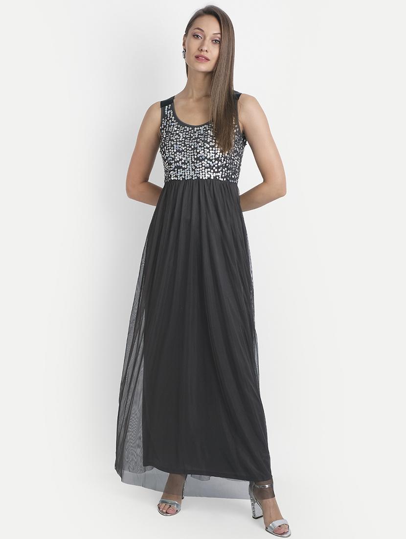 women's fit & flare foil print dress - 18051293 -  Zoom Image - 0